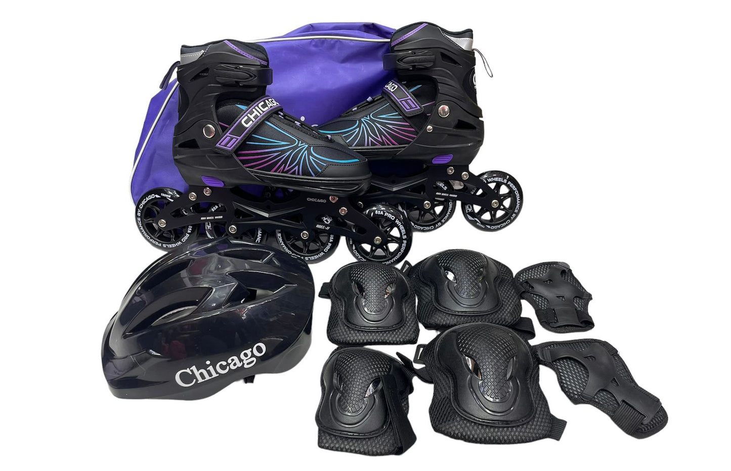 Kit patin semiprofesional completo chicago morado