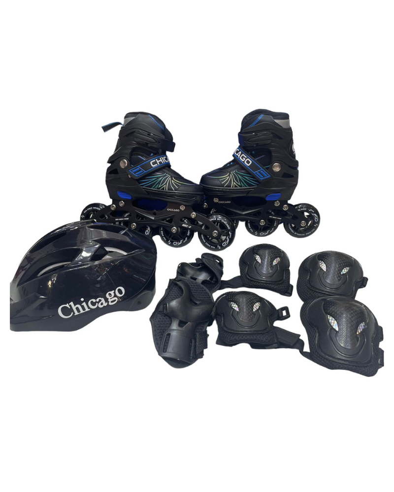 Kit patin semiprofesional completo chicago azul