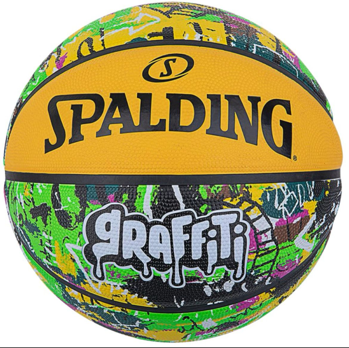 Balón baloncesto spalding edición grafiti Amarillo verde