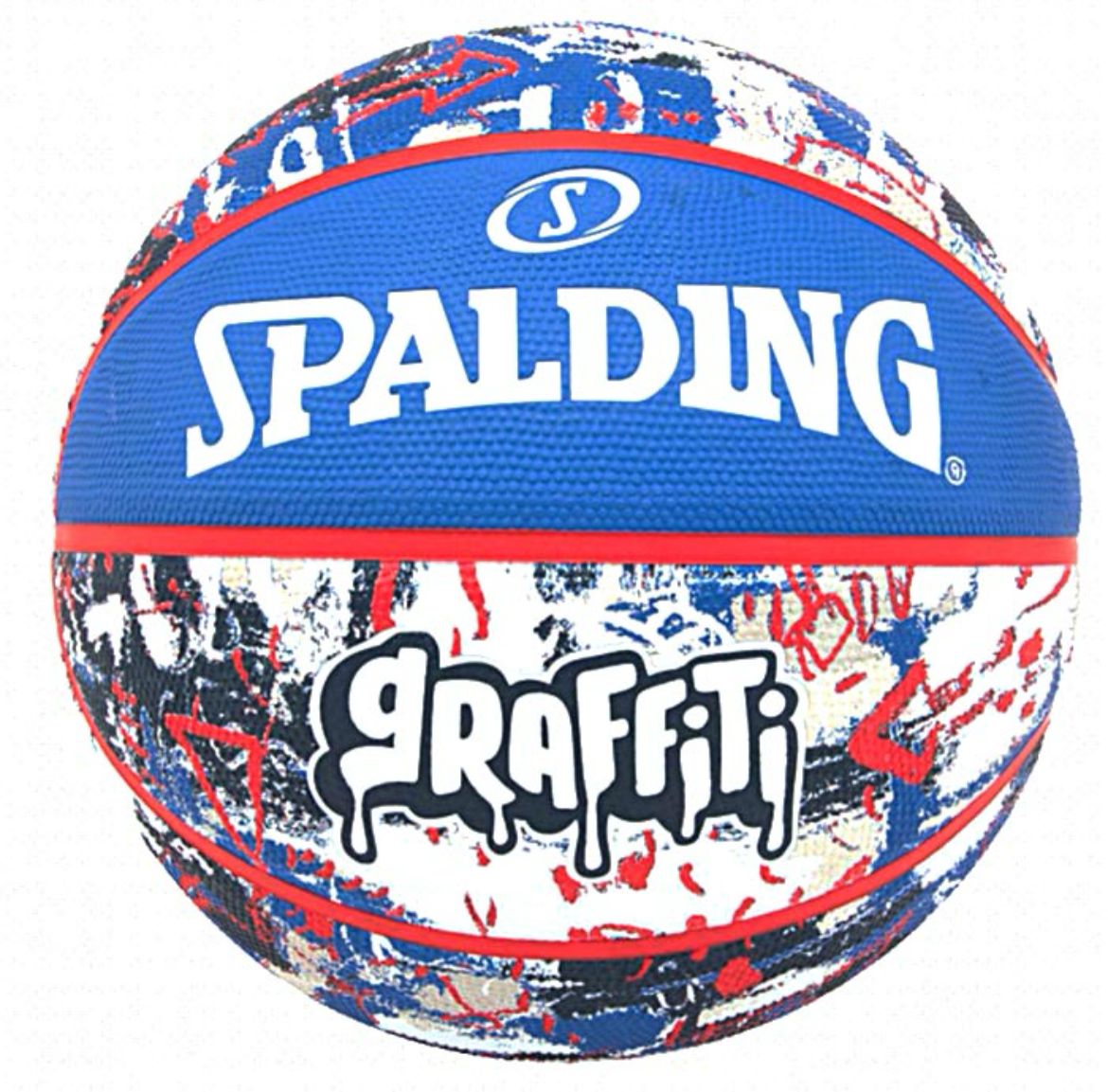 Balón baloncesto spalding edición grafiti rojo azul