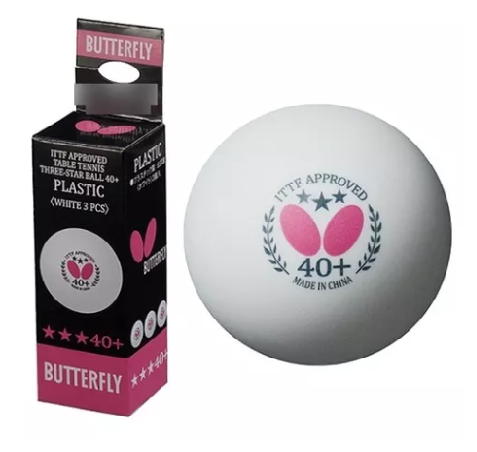 Set Pelotas 3 Estrellas Butterfly 40+ Para Ping Pong